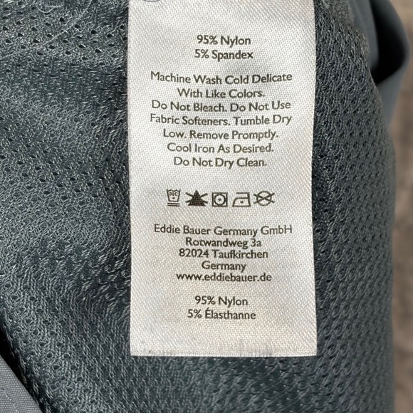 Eddie Bauer First Ascent Womens 16 Gray Blue Hiking Capri Cargo Pants Outdoor - Picture 10 of 10